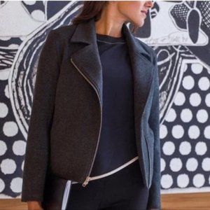 Betabrand SoMaMoto Get Motorcycle Jacket Asymmetrical Zip Up